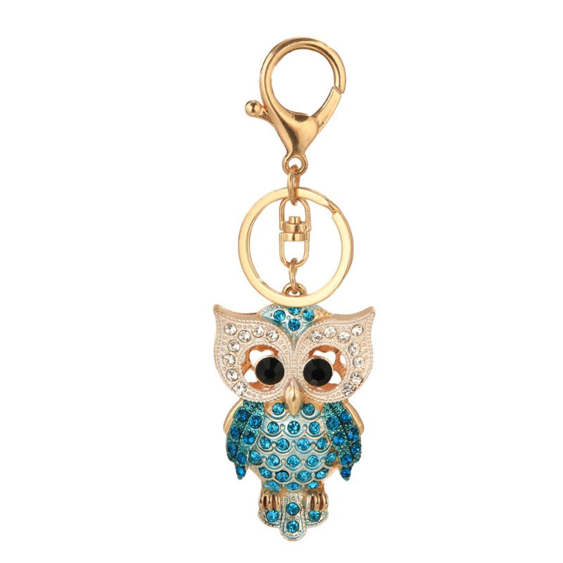 Wholesale Rhinestone Owl Creative Alloy Keychain
